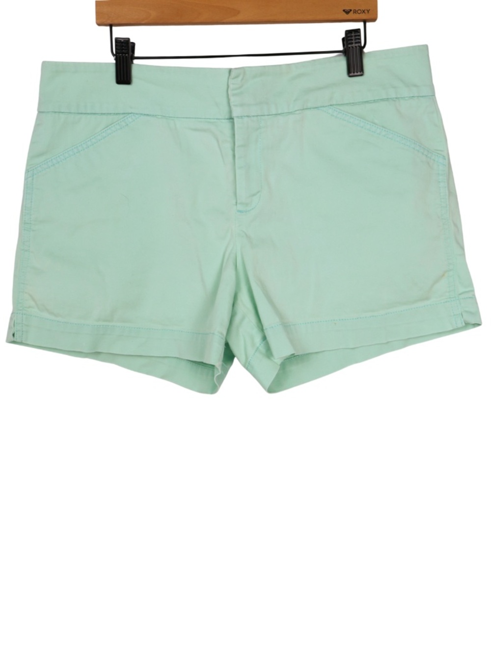 CALVIN KLEIN Aqua Chino Shorts Size 12 Mint Green Casual Summer